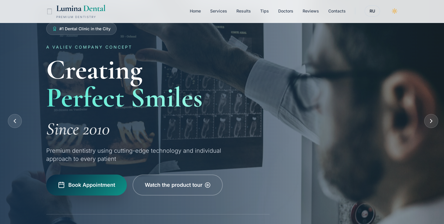 Lumina Dental website preview