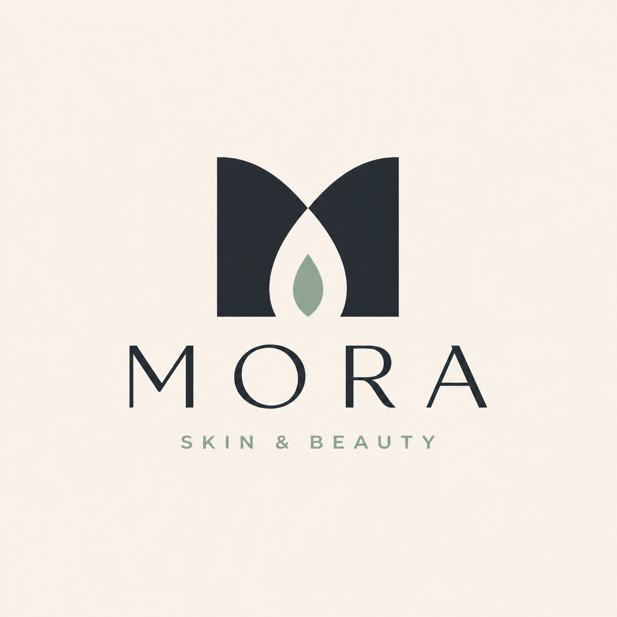 Mora Skin & Beauty logo concept